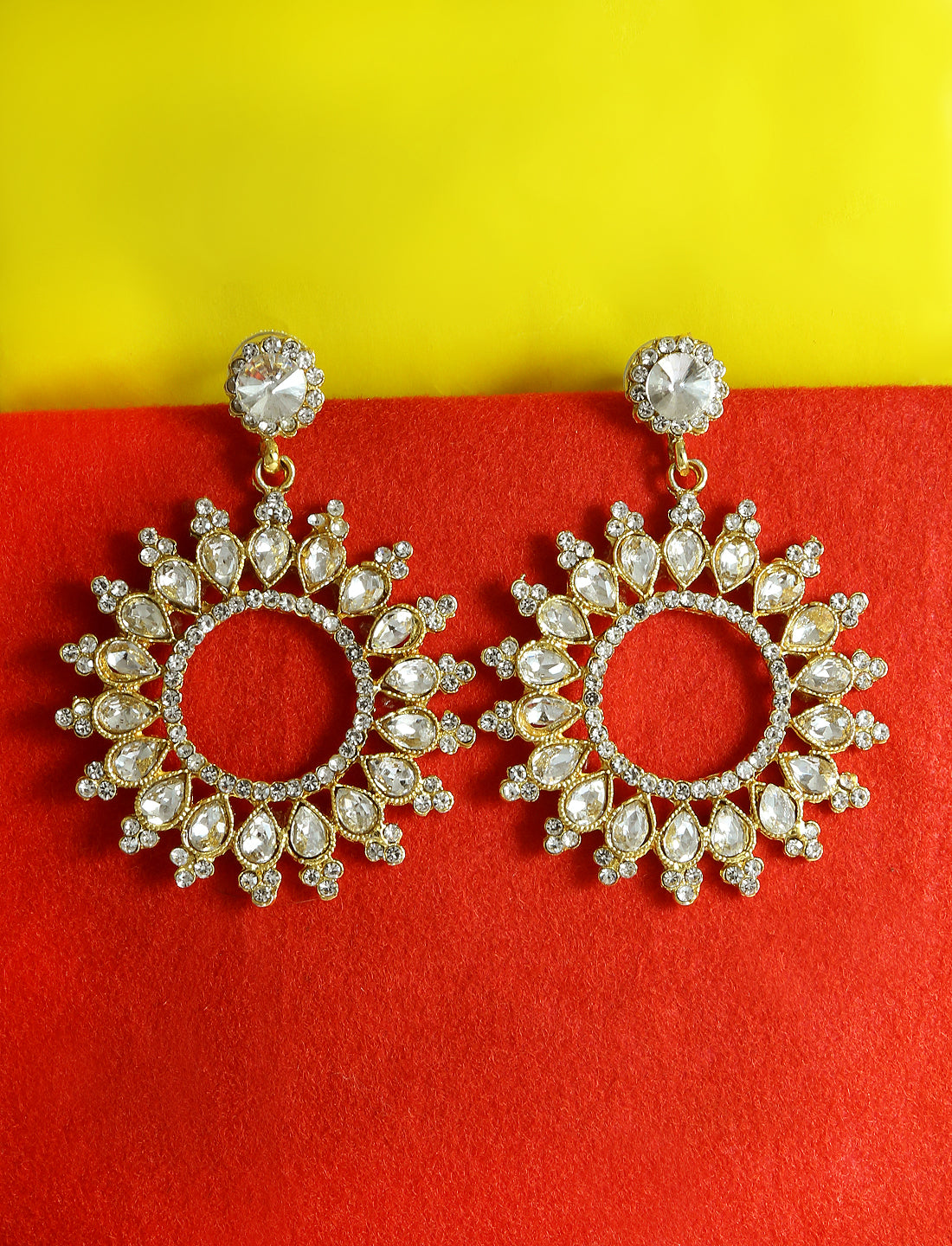 Silver-Plated Alloy Diva Look Stylish Contemporary Earrings - The Pari - Distacart