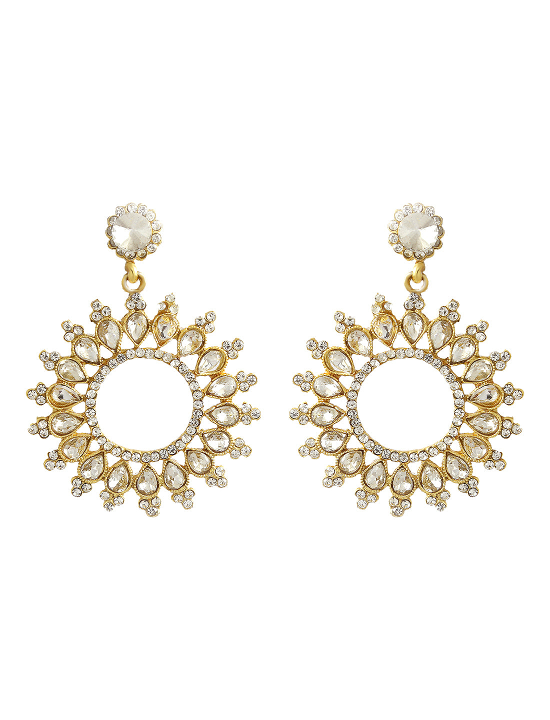 Silver-Plated Alloy Diva Look Stylish Contemporary Earrings - The Pari - Distacart