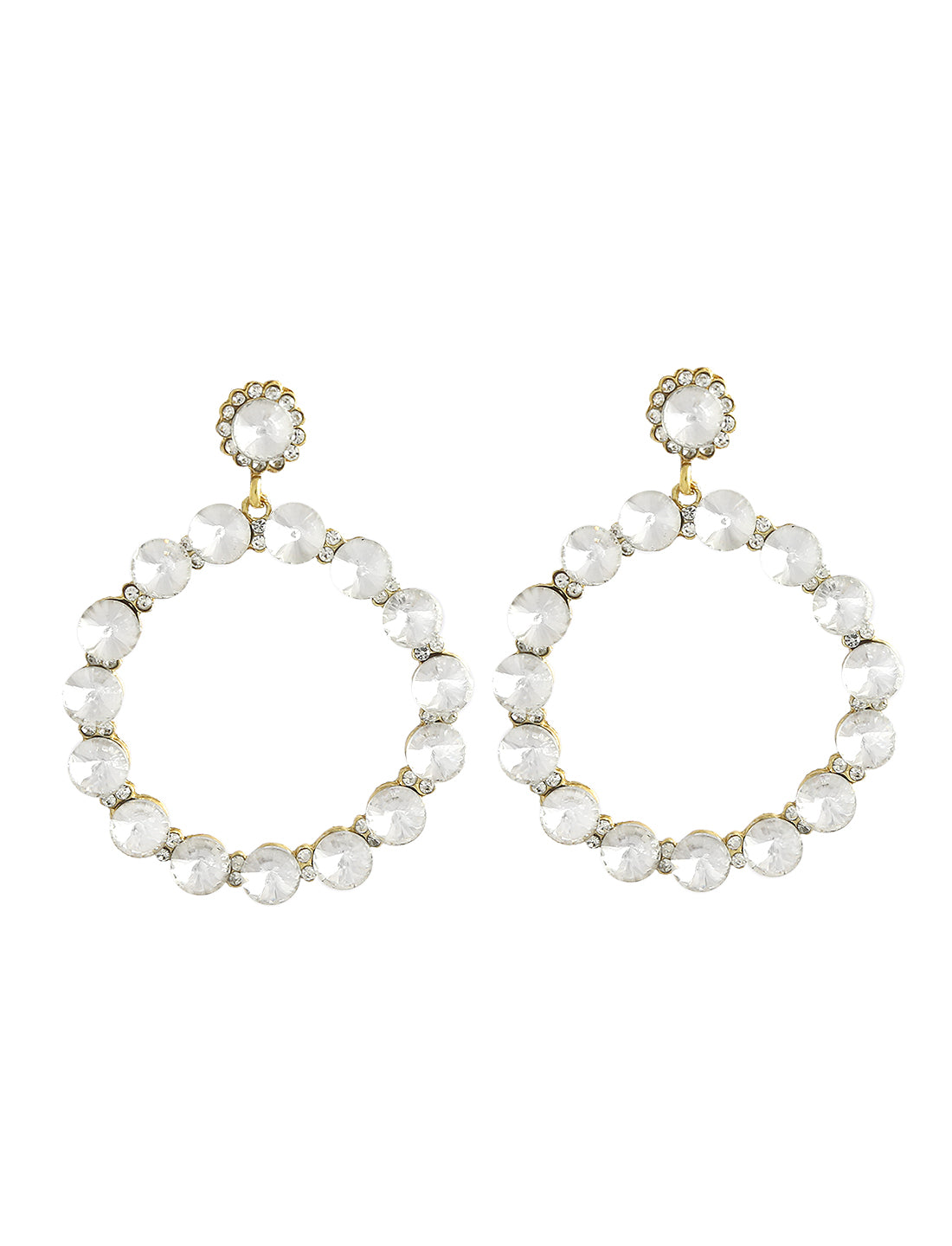 Gold-Plated Alloy Diva Look Stylish Contemporary Earrings - The Pari - Distacart