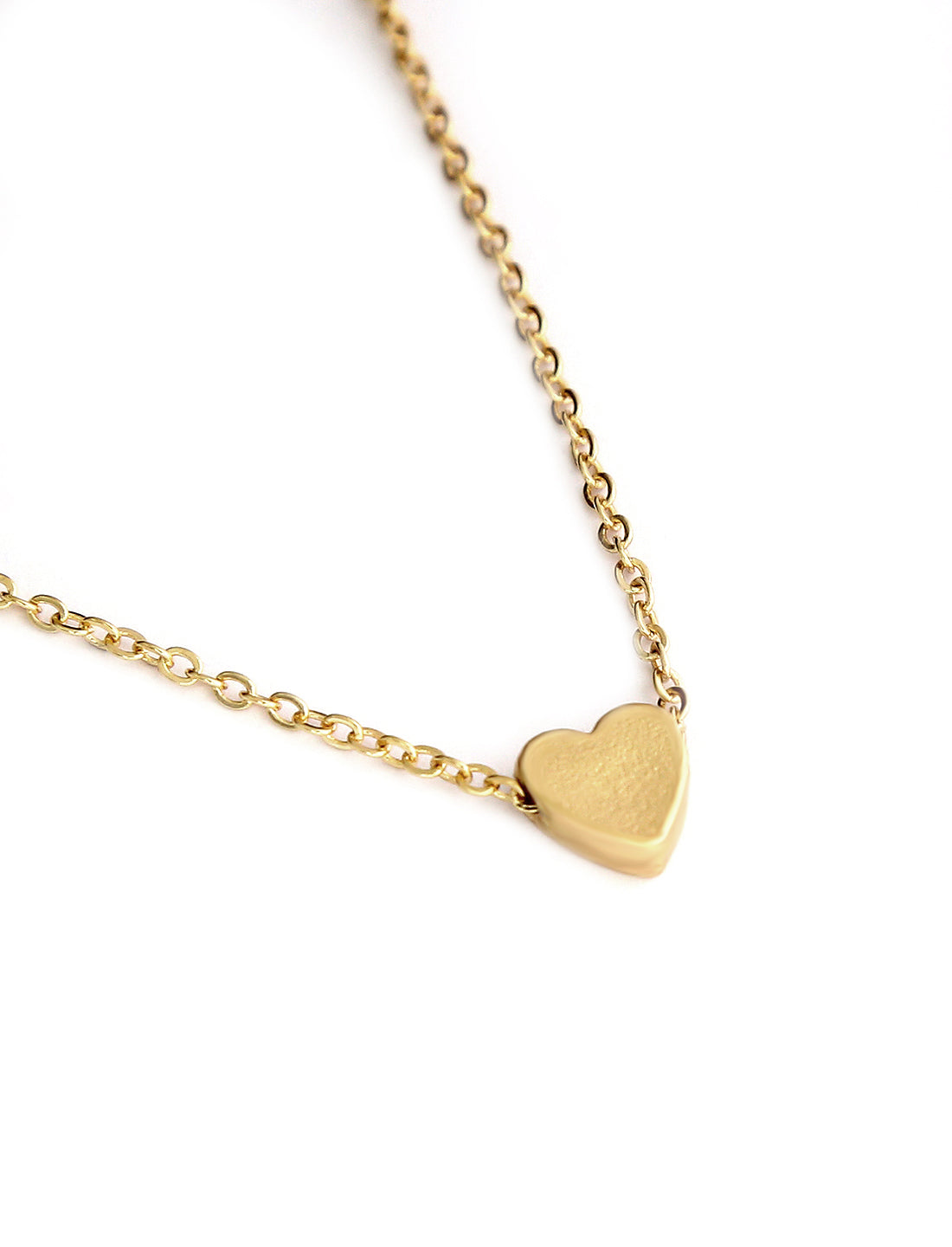 Gold-Plated Alloy Denty Look Heart Necklace - The Pari - Distacart
