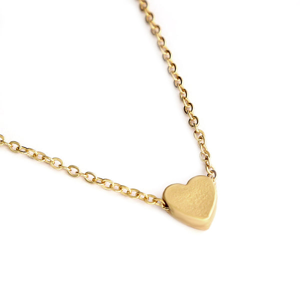 Gold-Plated Alloy Denty Look Heart Necklace - The Pari - Distacart