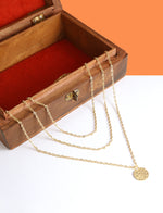 Thumbnail for Gold-Plated Alloy Tripple Chain Necklace - The Pari - Distacart