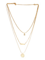 Thumbnail for Gold-Plated Alloy Stone Plate & Coin Charm Necklace - The Pari - Distacart