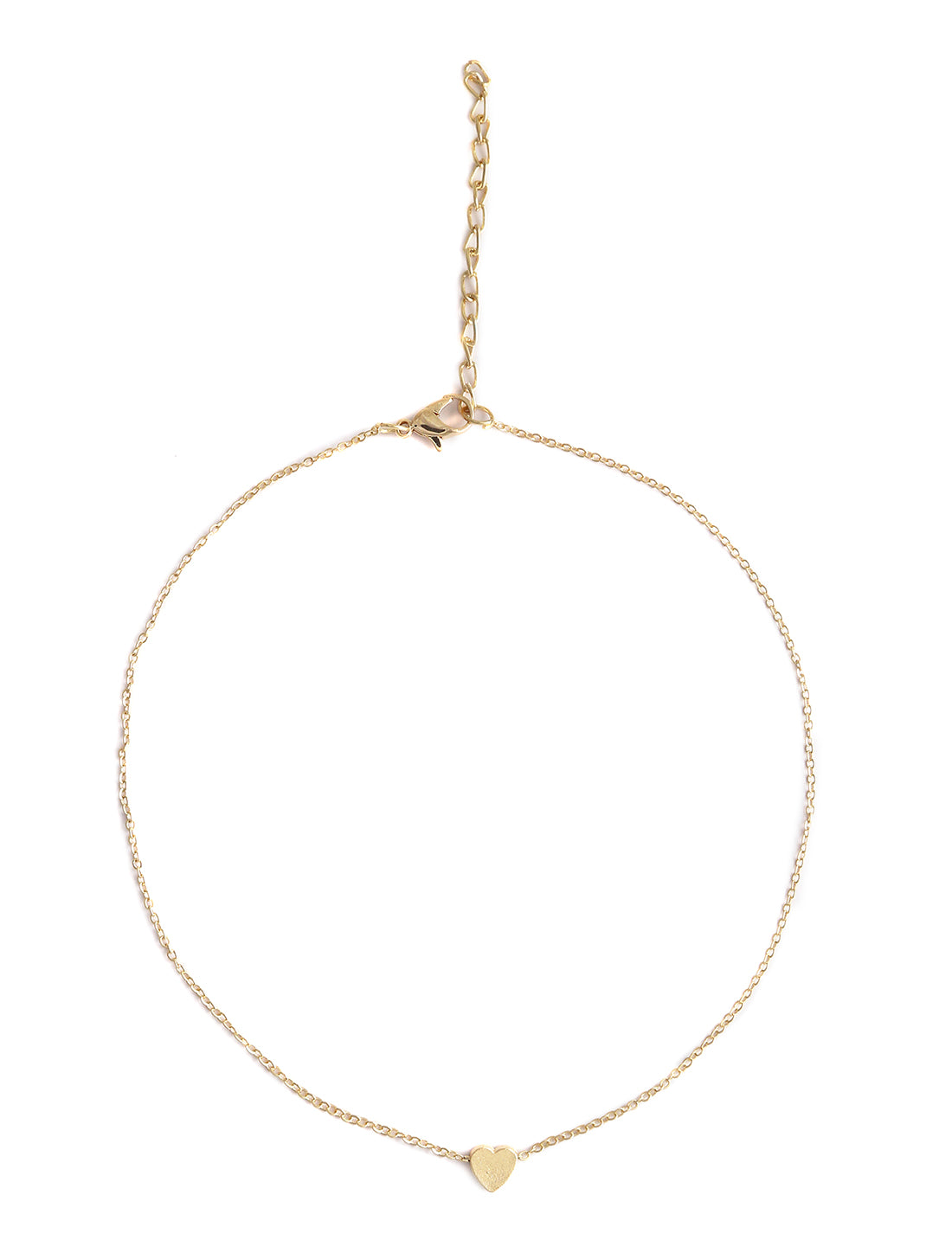 Gold-Plated Alloy Denty Look Heart Necklace - The Pari - Distacart