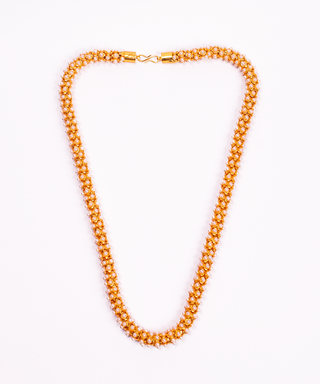 Gold-Plated Alloy Pearl Studded Chain Necklace - The Pari - Distacart
