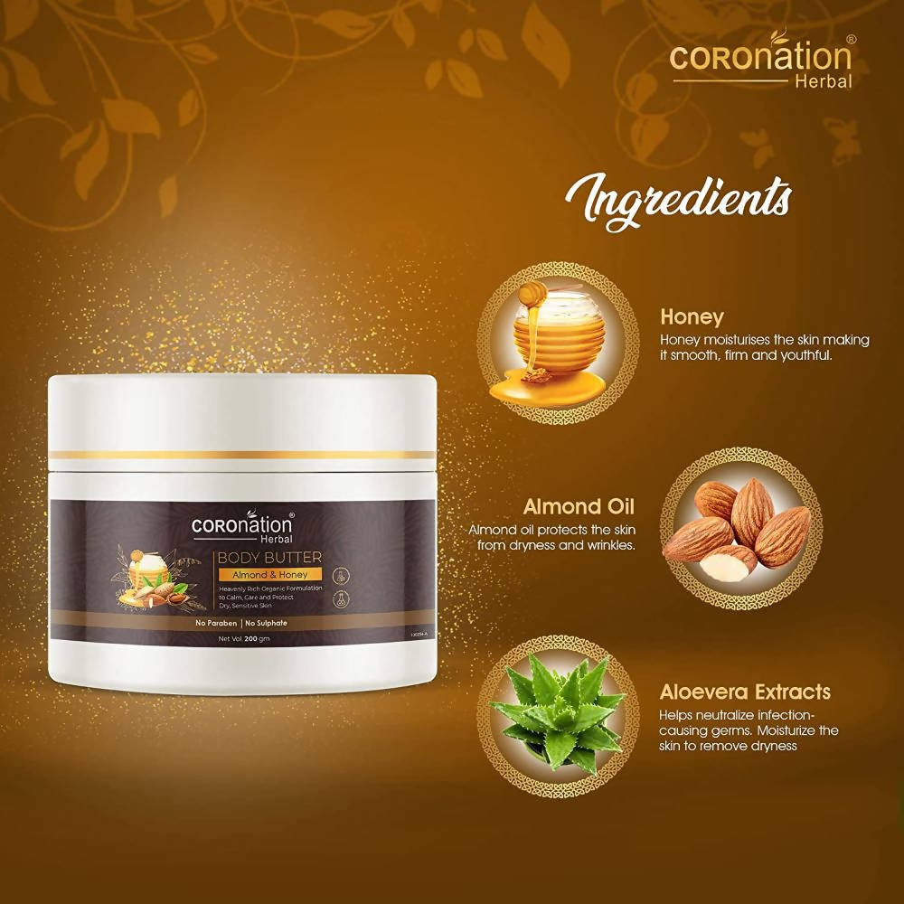 Coronation Herbal Almond & Honey Body Butter - Distacart