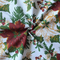 Thumbnail for Airwill Cotton Floral Pattern 2 Seater Table Cloth - Maroon - Distacart