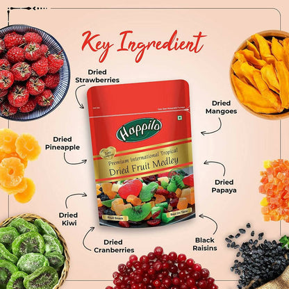 Happilo Premium International Dried Tropical Fruit Medley - Distacart