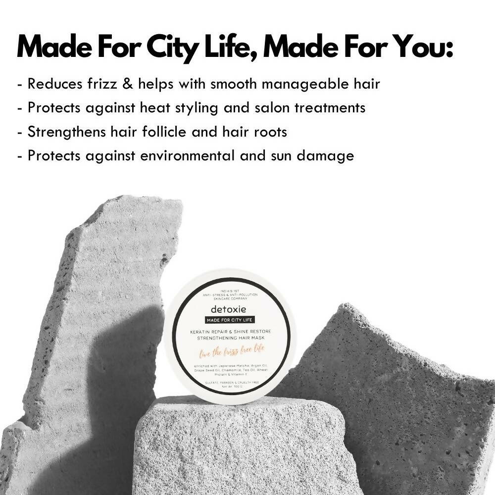 Detoxie Keratin Repair & Shine Restore Strengthening Hair Mask - Distacart