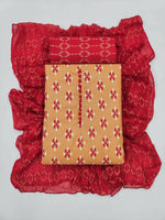 Thumbnail for Beige Cotton Printed Unstitched Dress Material - Amara - Distacart
