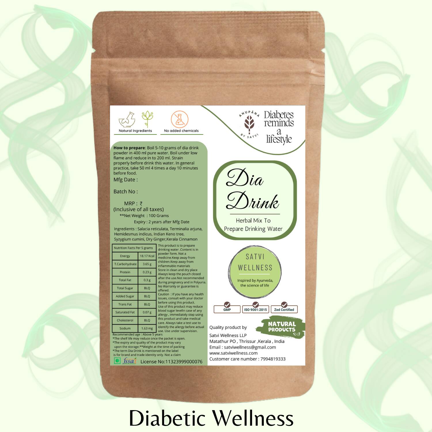 Satvi Wellness Dia Drink | Herbal Drink Mix | Satvi Dia Drink - Distacart