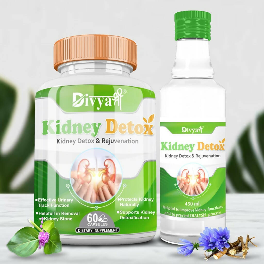 Divya Shree Kidney Detox Capsule & Syrup Combo - Distacart
