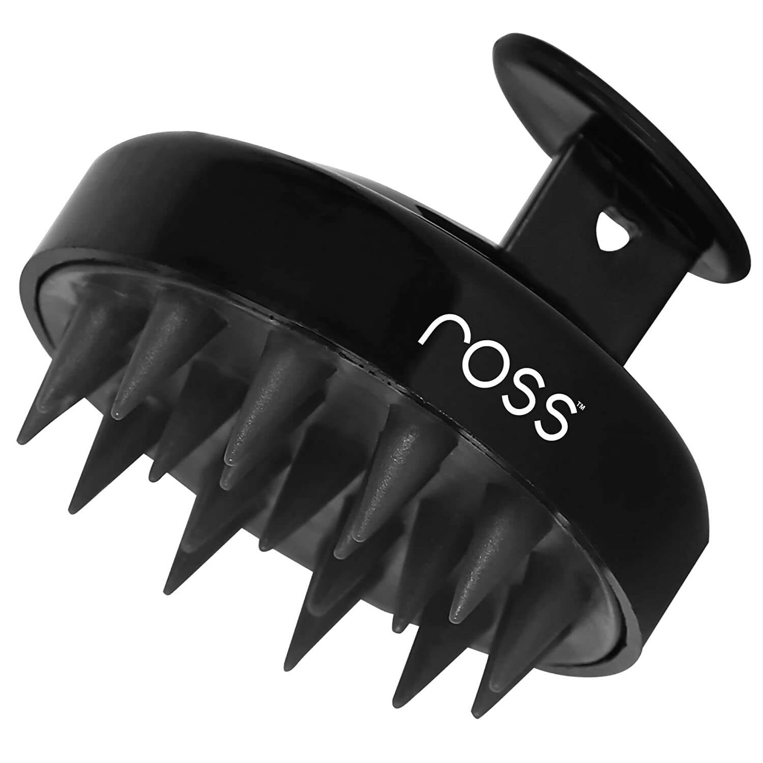 Ross Round Hair Scalp Manual Massager Black Shampoo Brush - Distacart