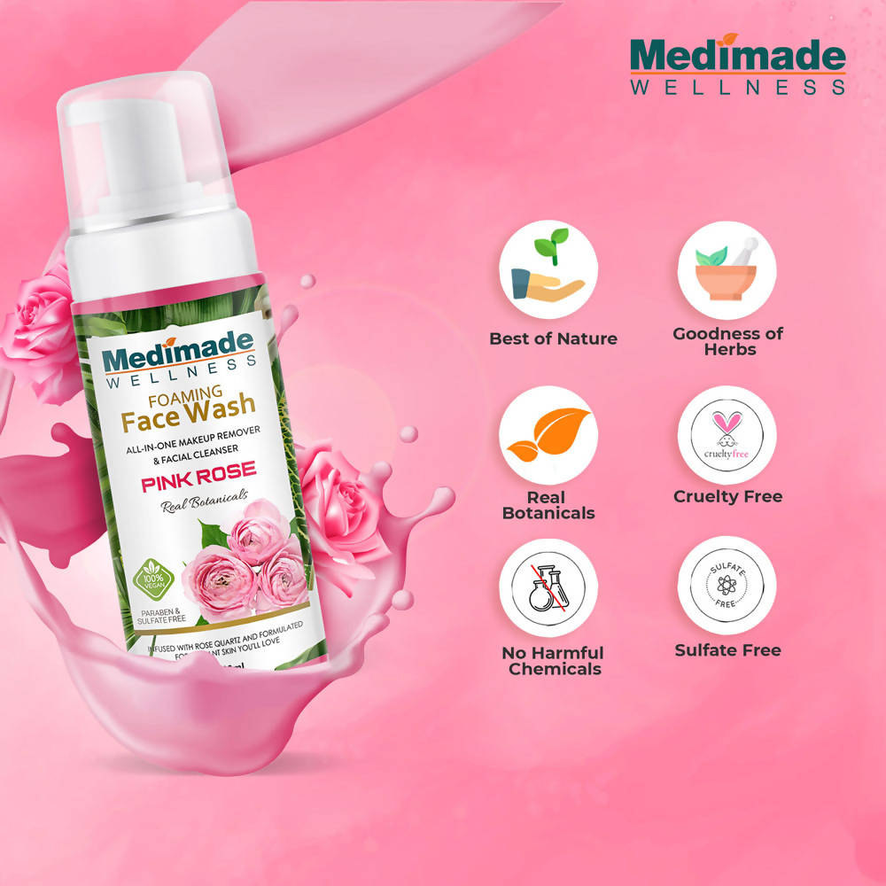 Medimade Wellness Foaming Face Wash With Pink Rose