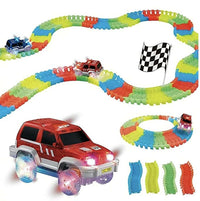 Thumbnail for Kipa 2 Magic Race car with 238 Bend Flex and Glow Tracks, Plastic Magic 14 Feet Long Flexible Tracks Car Play Set for Kids (Multi Color) - Distacart