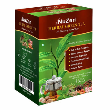 NuZen Herbal Green Tea Bags - Distacart