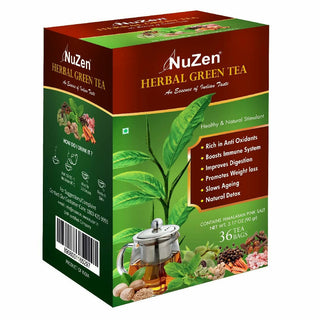 NuZen Herbal Green Tea Bags - Distacart