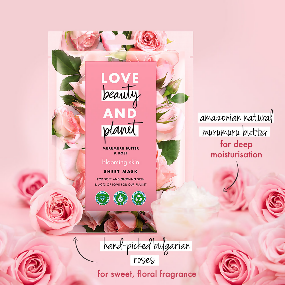 Love Beauty And Planet Murumuru Butter & Rose Sheet Mask - Distacart