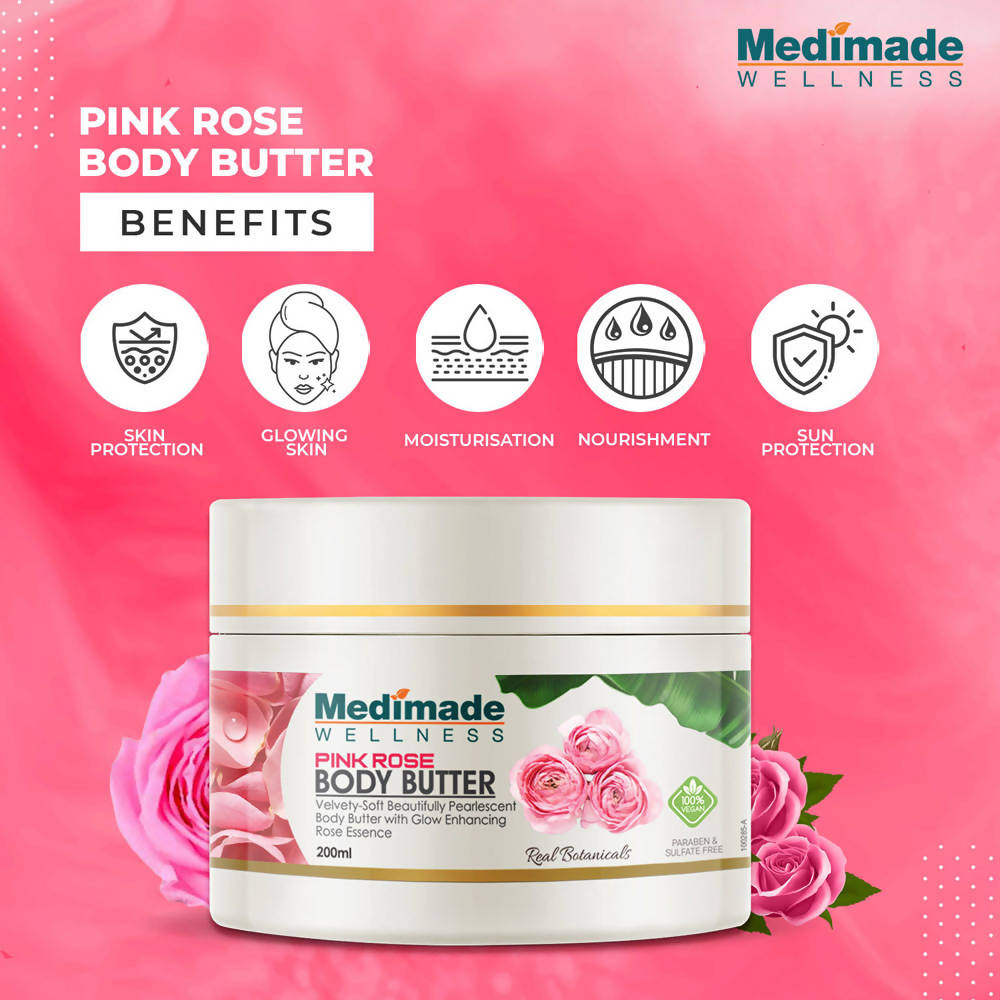 Medimade Wellness Pink Rose Body Butter - Distacart