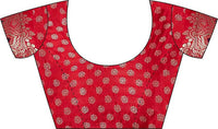 Thumbnail for Varkala Silk Sarees Women's Red Banarasi Silk Saree With Unstitched Blouse Piece