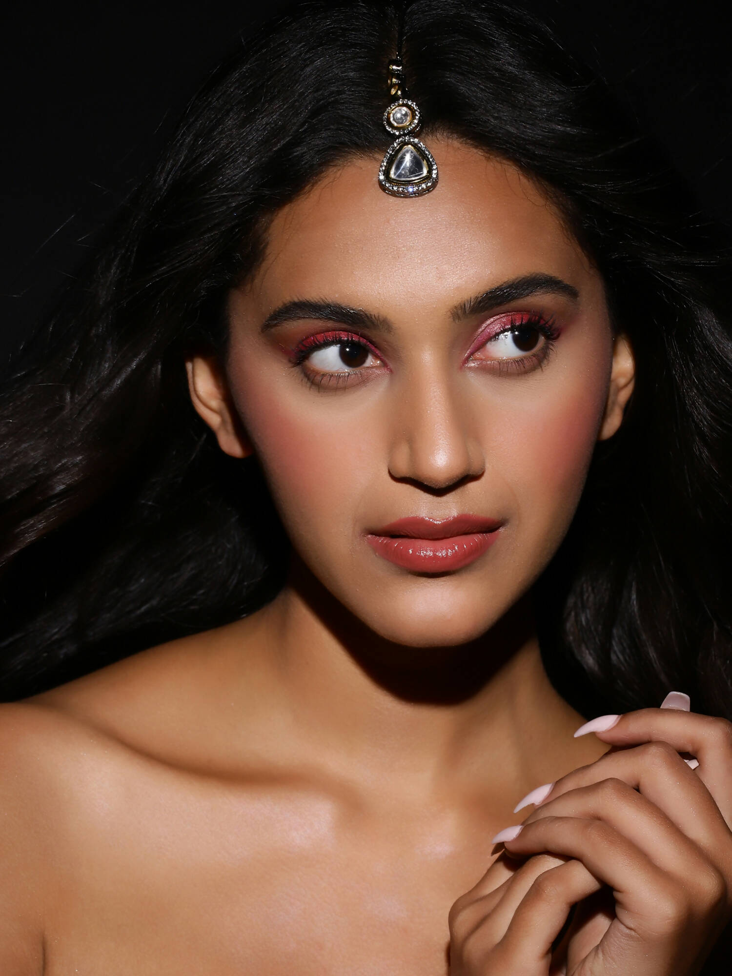 Gold-Plated Gold-Toned Kundan Maang Tikka - Ruby Raang - Distacart