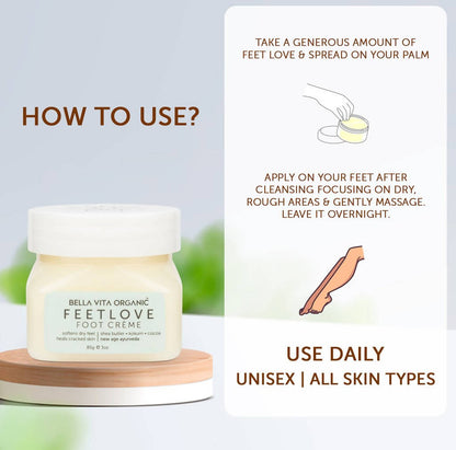 Bella Vita Organic Feet Love Foot Creme - Distacart