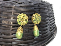 Thumbnail for Terracotta Flower Stud With Waterdrop Earrings