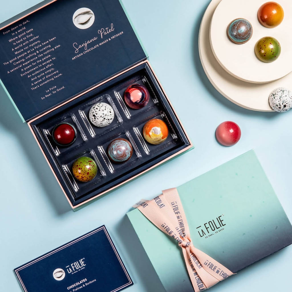 La Folie Box Of 6 - Bonbons (Assorted) - Distacart