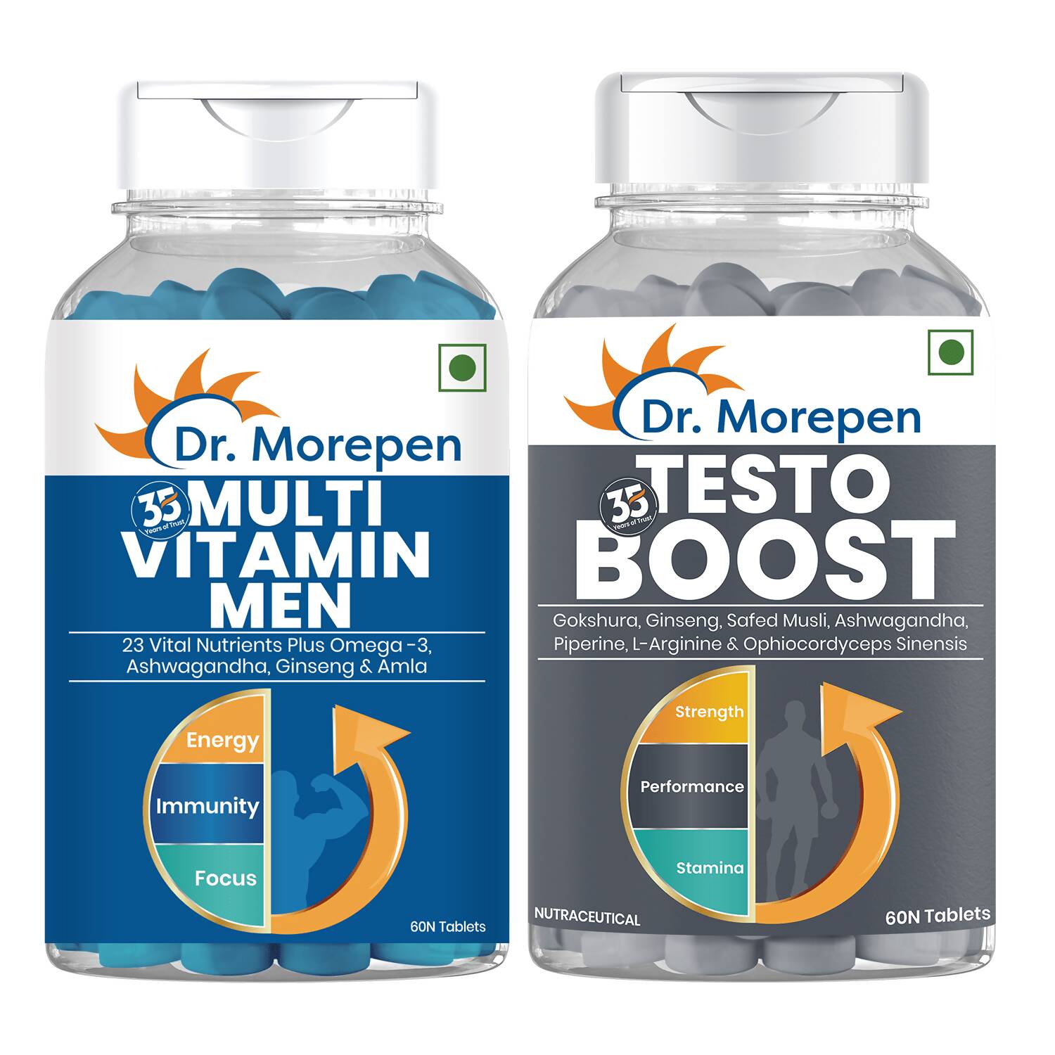 Dr. Morepen Testo Boost and Multivitamin Men Tablets Combo - Distacart