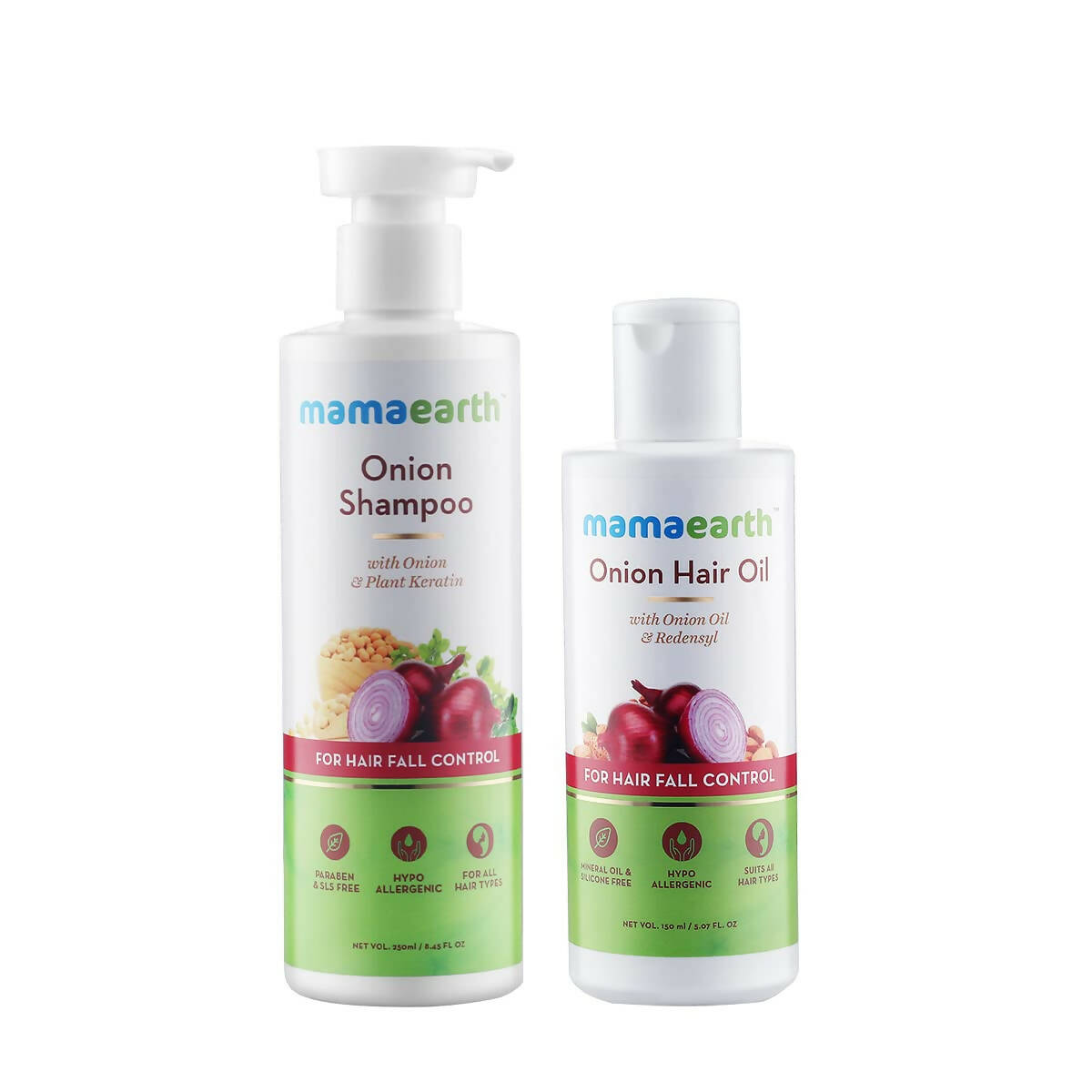 Mamaearth Onion Hair Oil and Onion Shampoo For Anti Hair Fall - Distacart