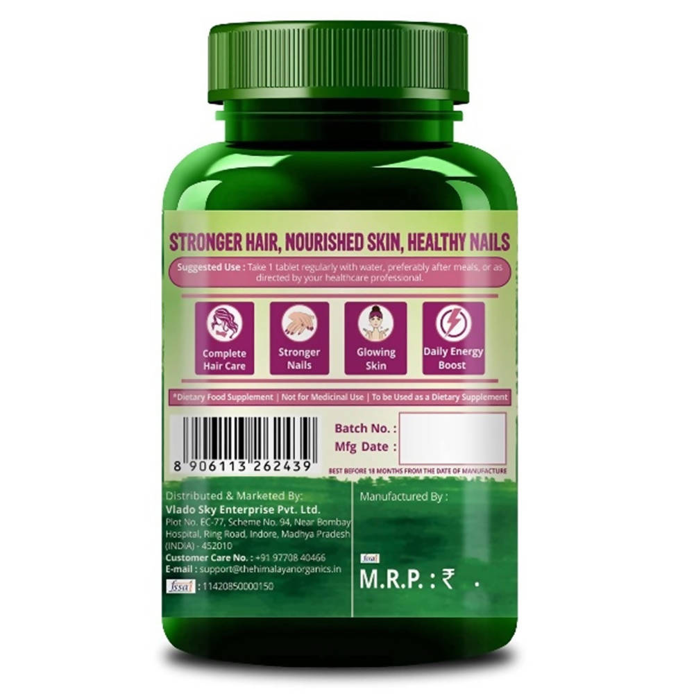 Himalayan Organics Biotin 10000 Mcg with Keratin, Amino Acids & Multivitamin 