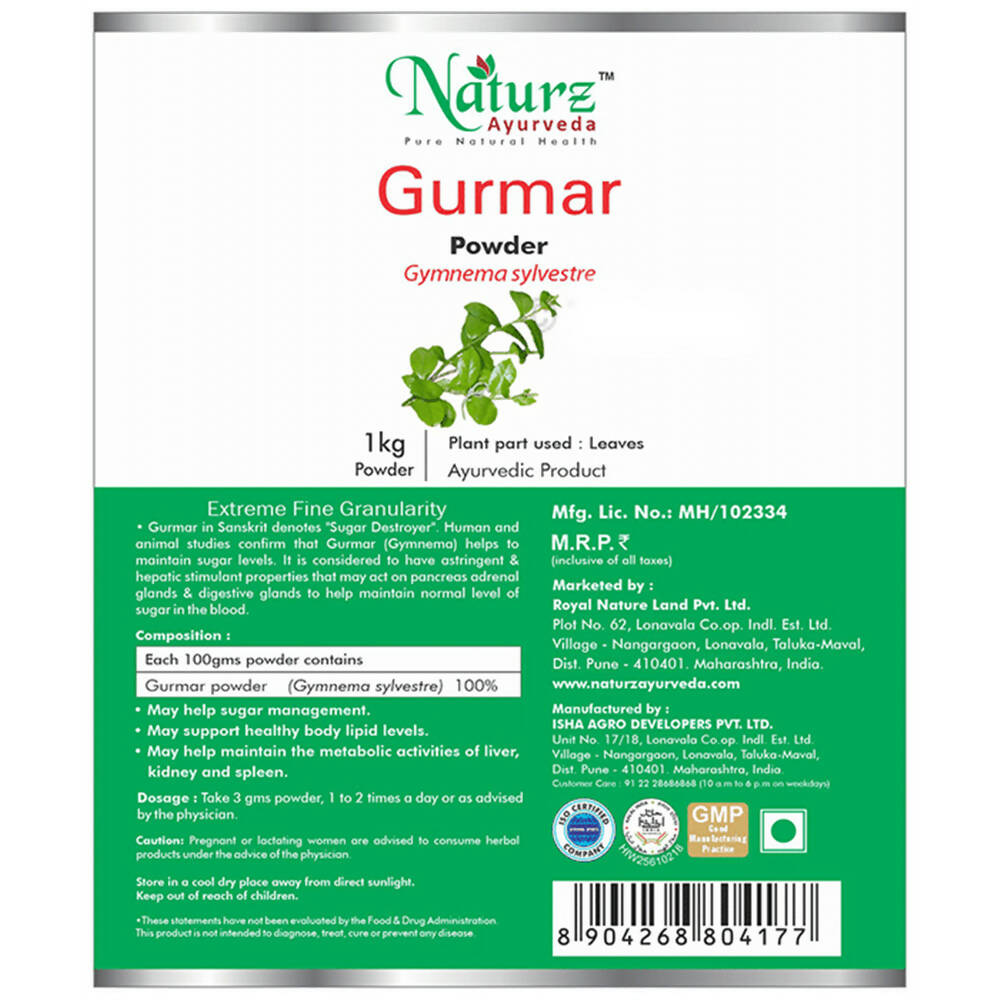 Naturz Ayurveda Gurmar Powder - Distacart