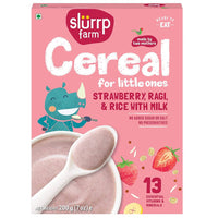Thumbnail for Slurrp Farm Strawberry, Ragi & Rice With Milk Cereal For Little Ones