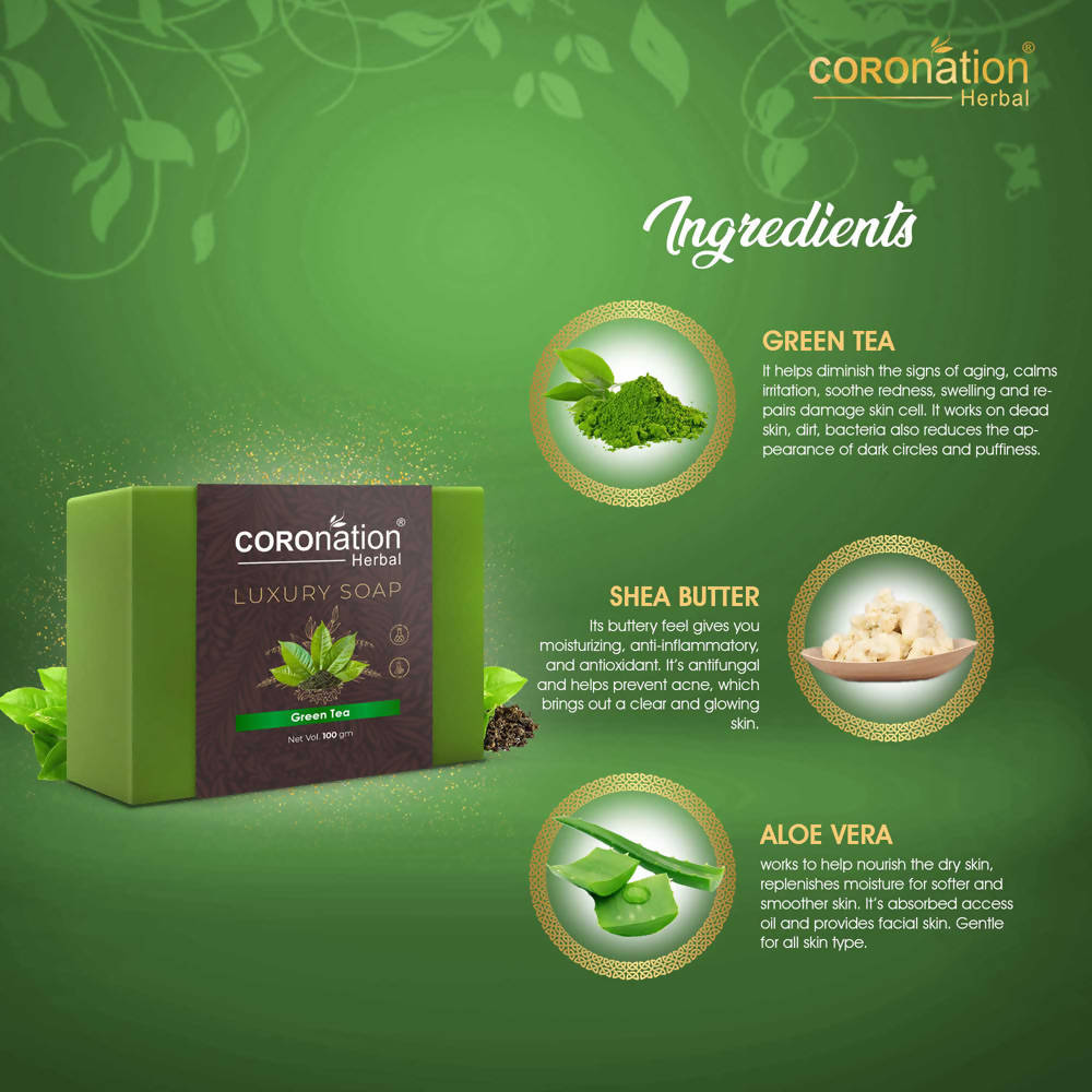 Coronation Herbal Green Tea Luxury Soap - Distacart