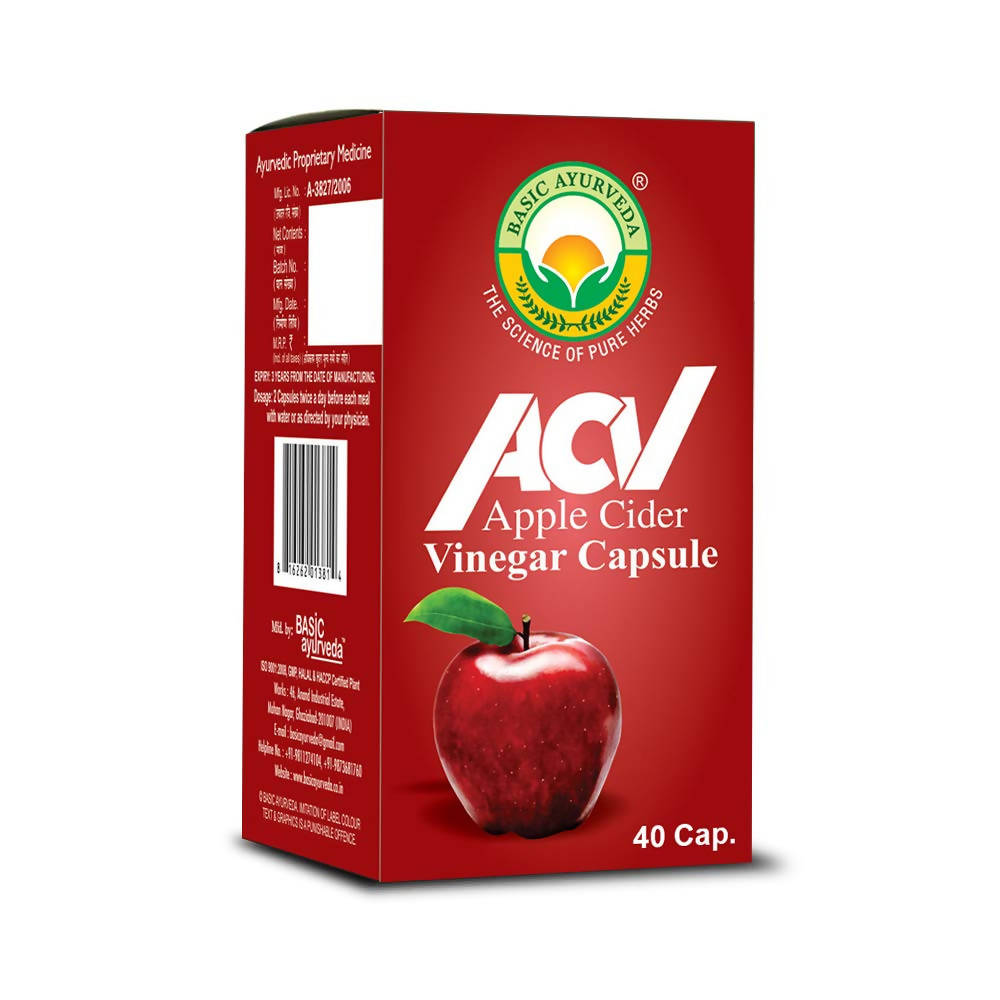 Basic Ayurveda ACV (Apple Cider Vinegar) 40 Capsules