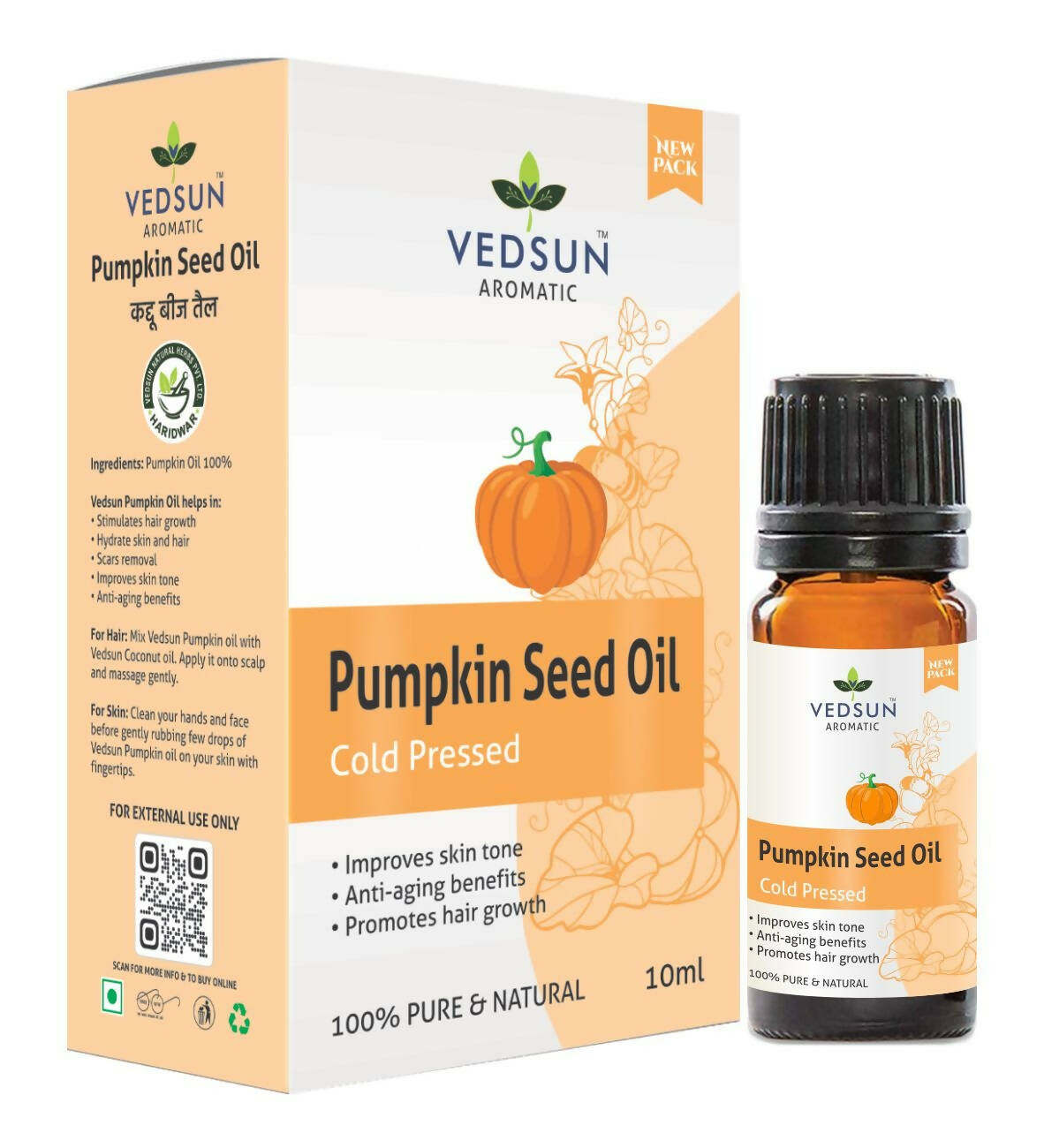 Vedsun Naturals Pumpkin Oil Pure & Organic for Skin and Fragrance - Distacart
