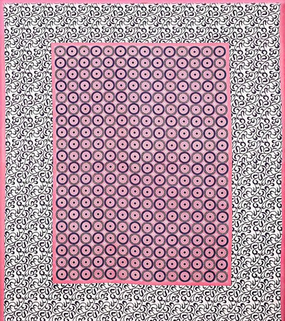 Vamika Printed Cotton Purple Bedsheet With Pillow Covers (LEOC_CHKM_PR) - Distacart