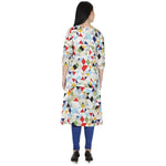 Thumbnail for Kanoor Women's Multicolour A line Round neck kurti