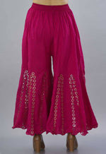 Thumbnail for Mominos Fashion Dark Pink Mirror Palazzo