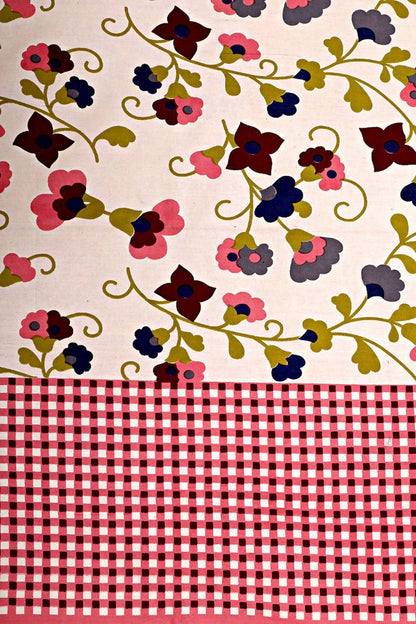 Vamika Printed Cotton Pink Floral Bedsheet With Pillow Covers  Online