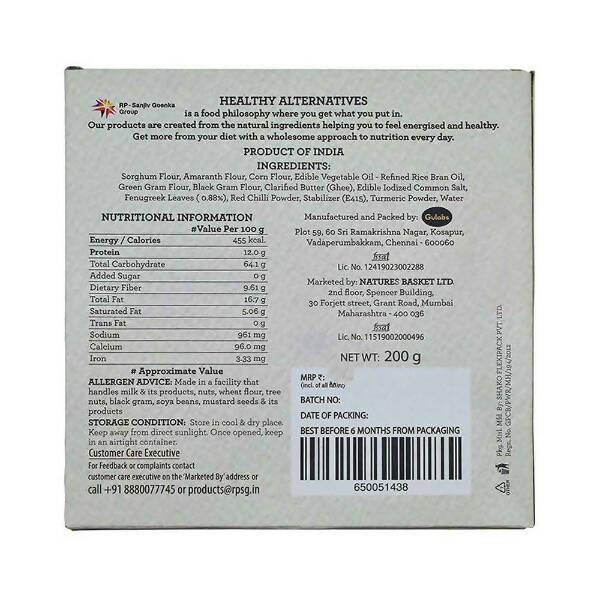 Healthy Alternatives Gluten Free Methi Khakra - Distacart