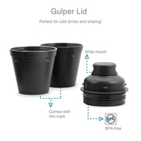 Thumbnail for Vaya Drynk Stainless Steel Water Bottle Tumbler for Office - 600ml (Black) - Distacart