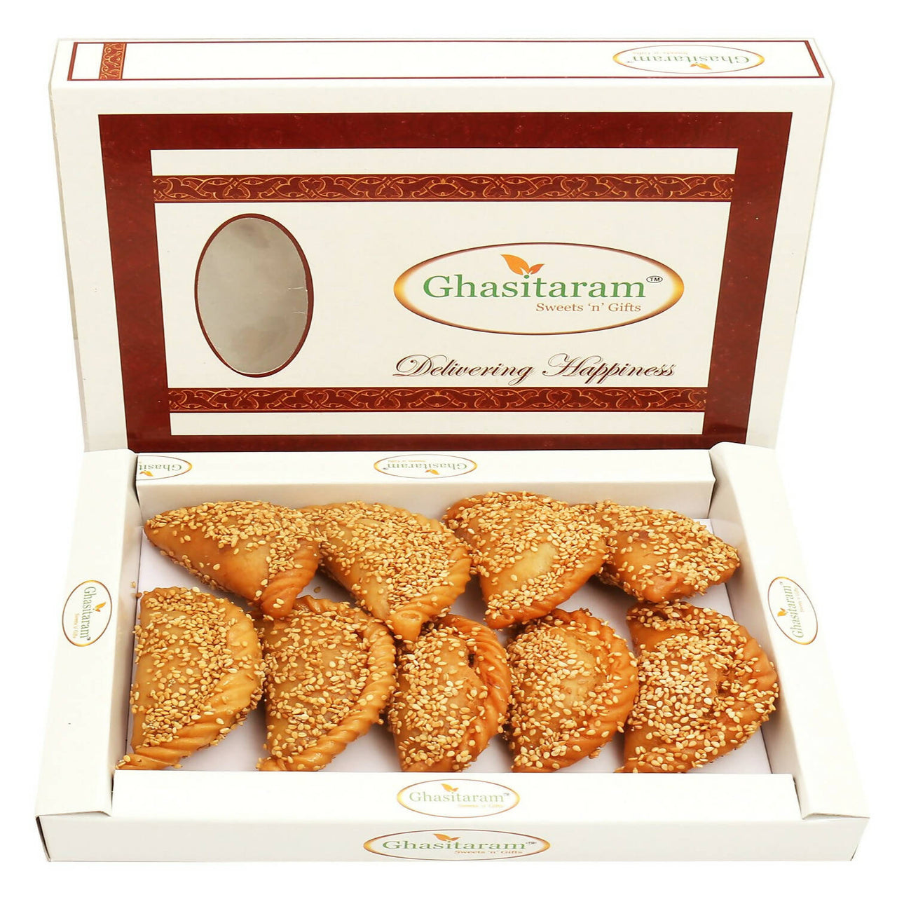 Ghasitaram Holi Sweets - Roasted Til/ Sesame Gujiya - Distacart