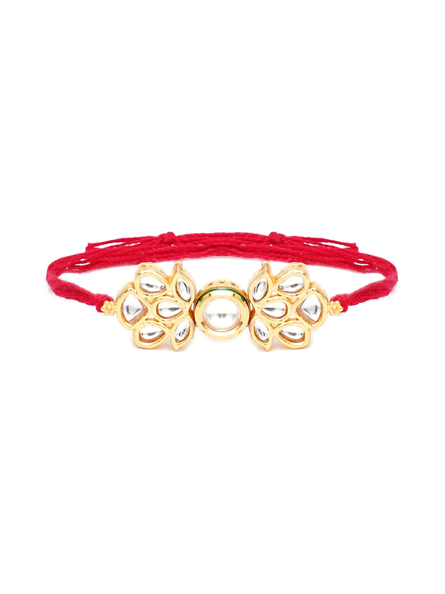 Designer kundan Rakhi - Ruby Raang - Distacart