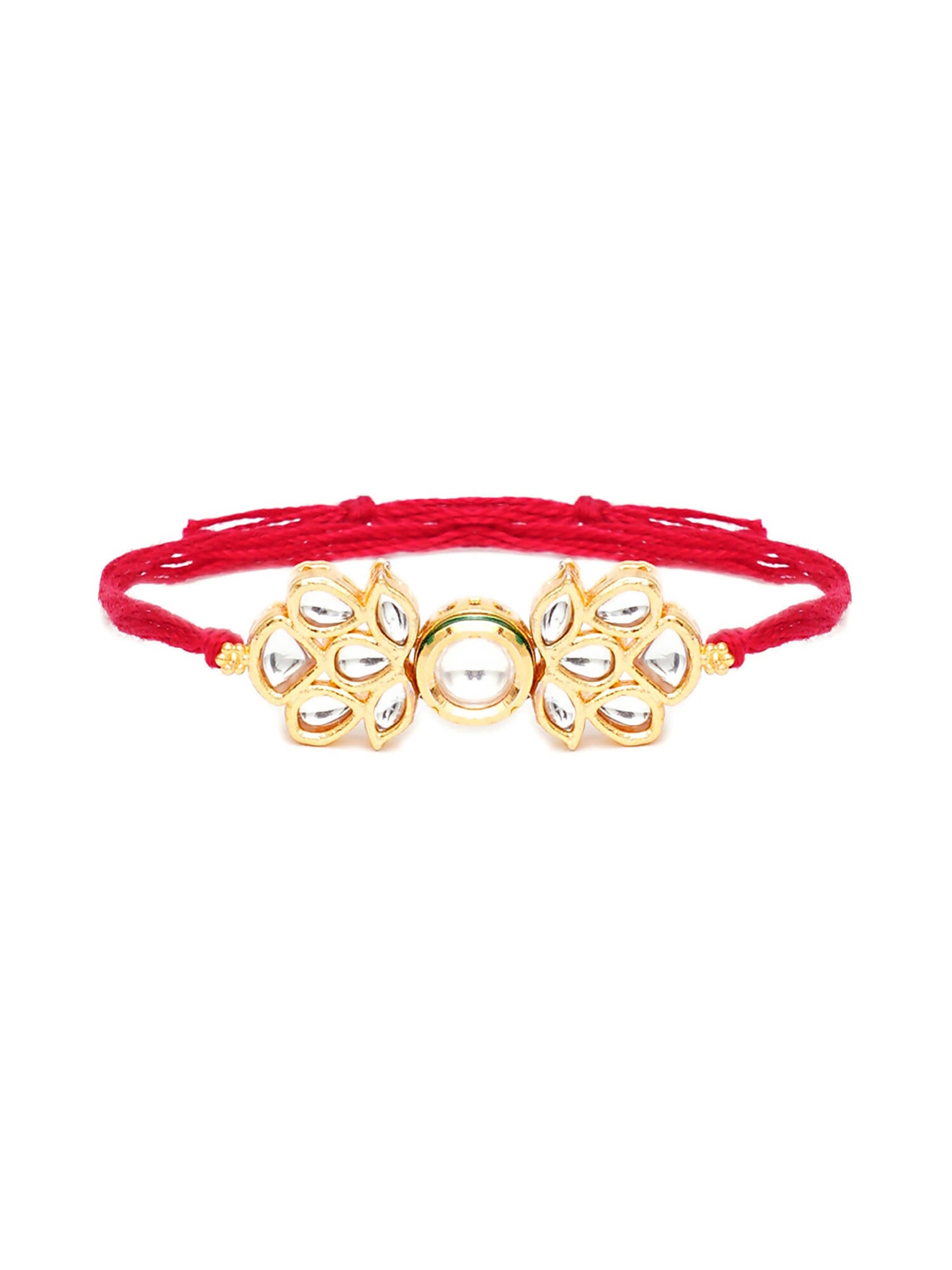 Designer kundan Rakhi - Ruby Raang - Distacart