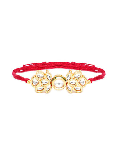 Designer kundan Rakhi - Ruby Raang - Distacart