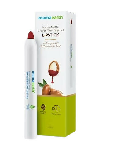 Mamaearth Hydra-Matte Crayon Transferproof Lipstick Raspberry Red - Distacart