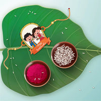 Thumbnail for Bhai Please Happy Rakshabandhan Wooden Rakhi - Distacart