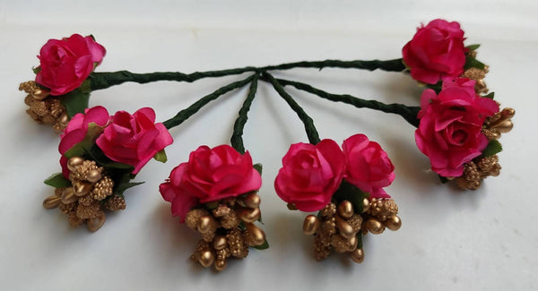 Pink Flower Brooches