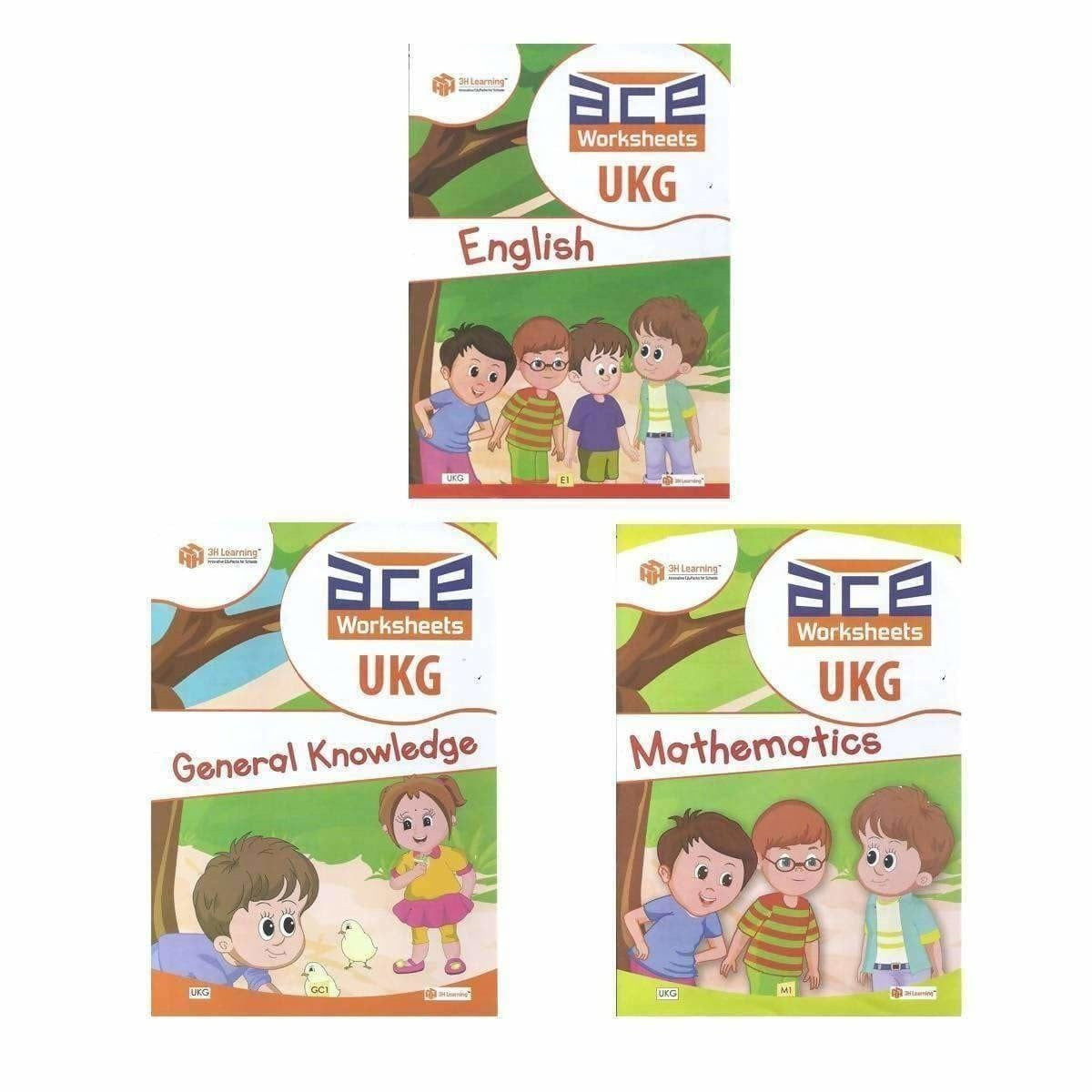 UKG Kids ACE All-in-One Worksheets 260 pages (KG 2) - Distacart
